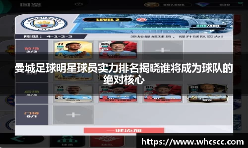 曼城足球明星球员实力排名揭晓谁将成为球队的绝对核心
